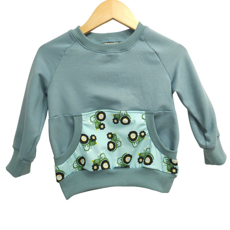 Pullover [ Kids 1-7 Jahre ] Pullover Trecker grün (Sweat mint)